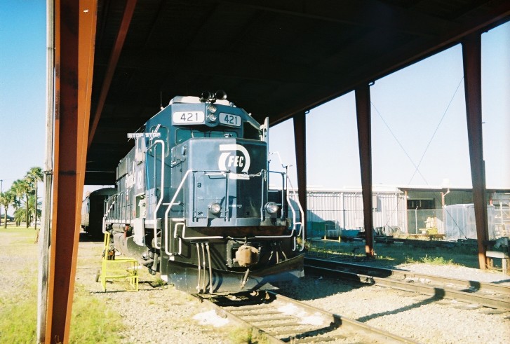 FEC #421 in the shed at Bowden