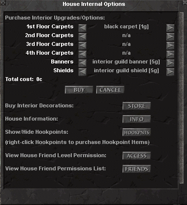 House Internal Options