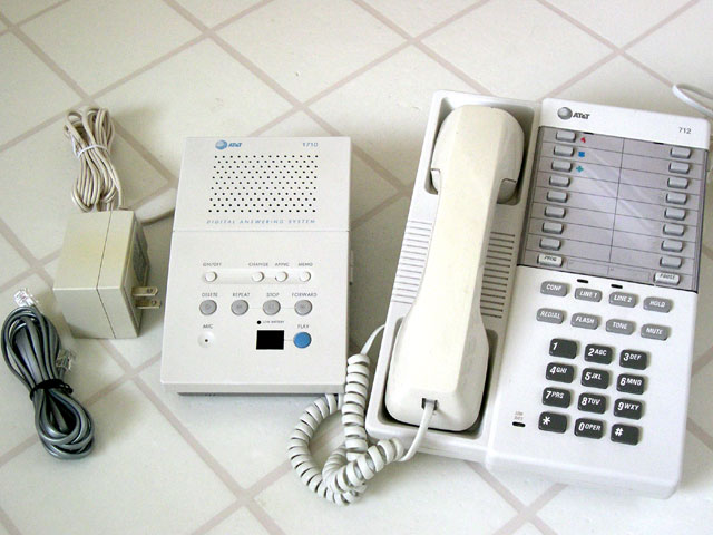 AT&T Digital Answering Machine and Two-Line Telephone