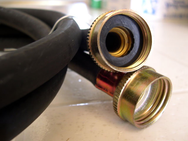 Washer Machine Hoses - Close View