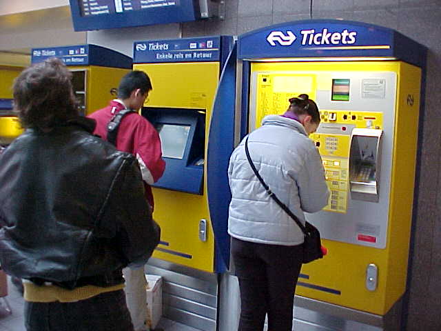 buying tickets from a machine