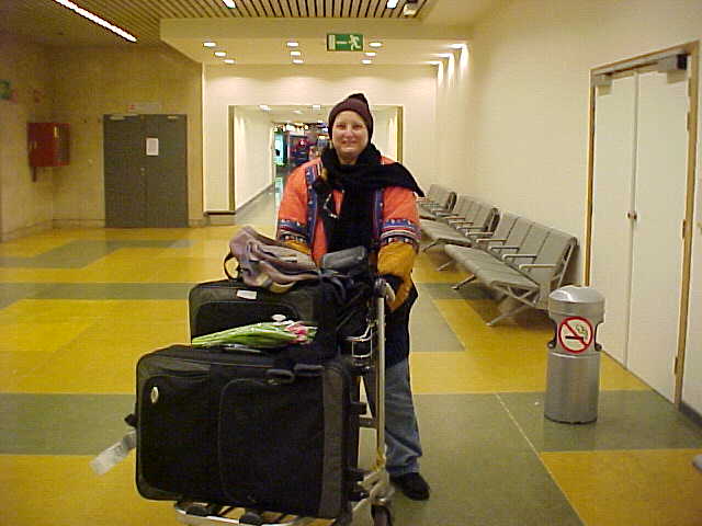 Me & my luggage at the Brussels Airport
