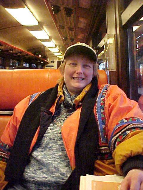 me on the train to Amsterdam