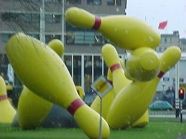 bowling pins, a huge design in Eindhoven
