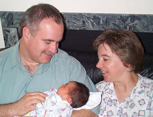 David's first visitors...