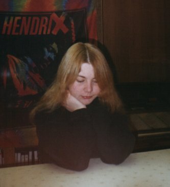 Me at a friend's house trying to look sad