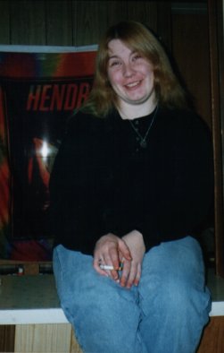 Me at a friend's house laughing
