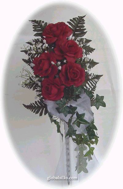 Roses, Fern, Baby's Breath, and Ivy