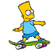 bart and his skateboard