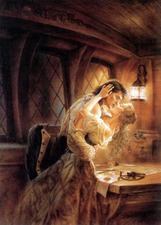Xarst and Katrina on their ship the evening of his return
