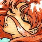 a choice painting in my art class--I always do cartoons!&nbsp; Fuu and Hikaru from MKR