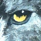 painting of another artist's painting, "Mystic Spirit" by Vivi Crandal