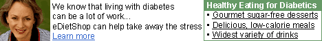 eDietshop: healthy eating for diabetics