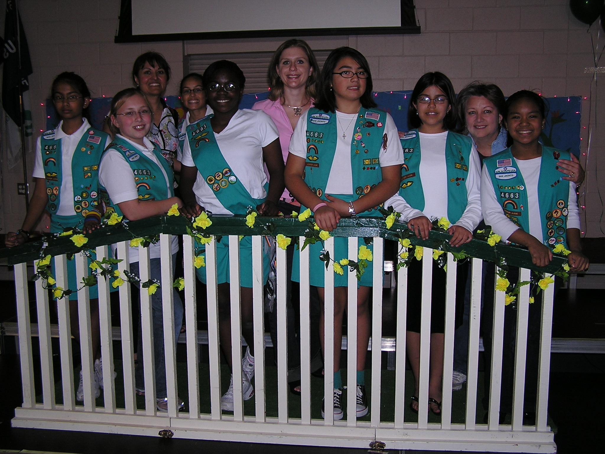 Troop 4663 bridging from Juniors to Cadettes