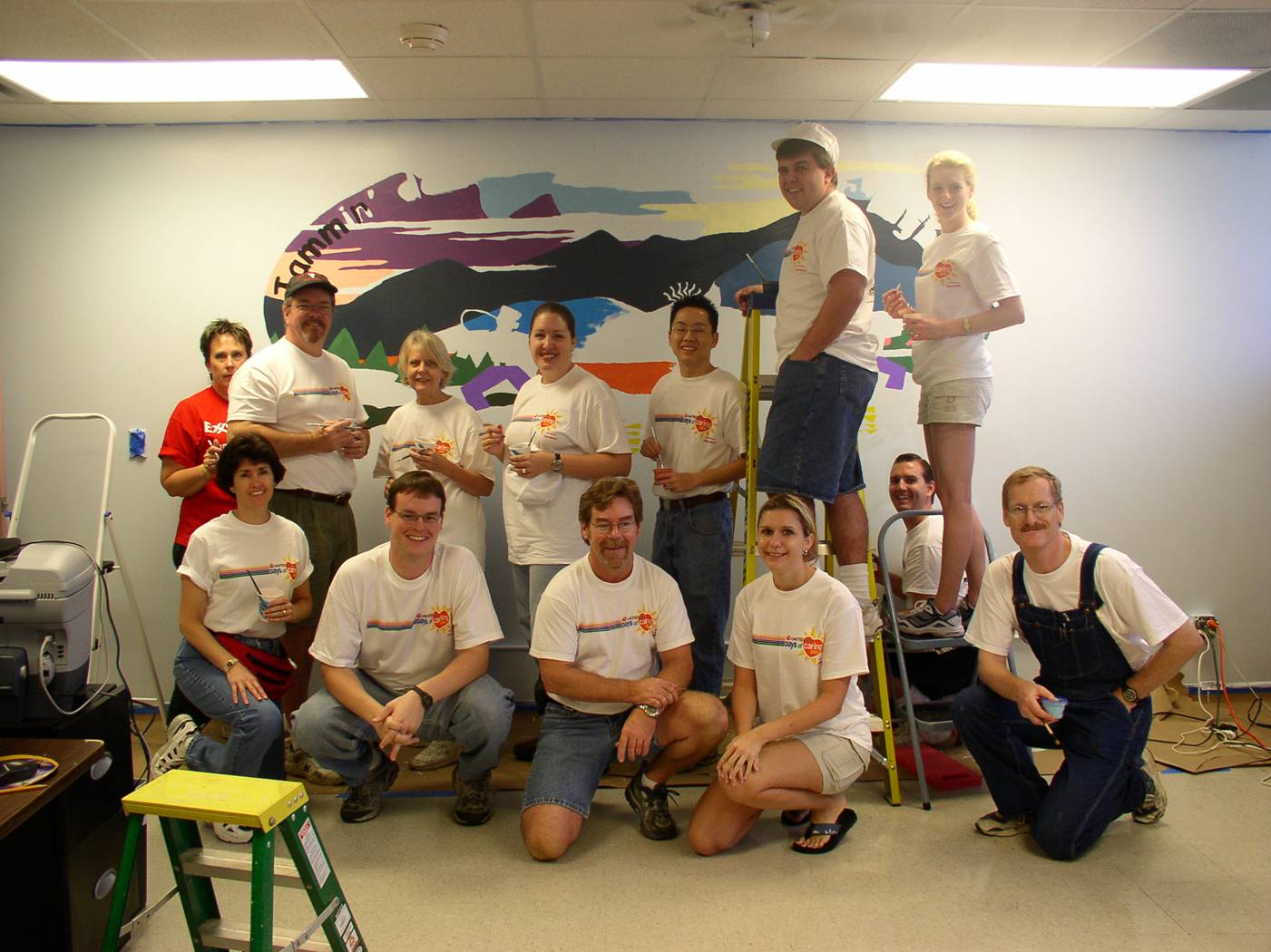 Day of Caring mural for the YMCA