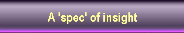 A 'spec' of insight