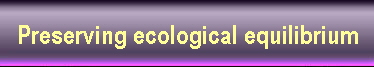 Preserving ecological equilibrium