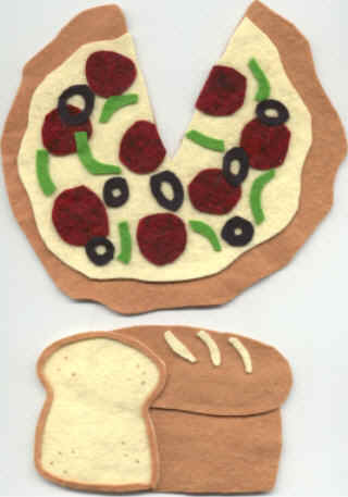 pizza, loaf