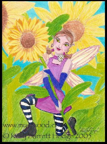 Goth Sunflower Fairy � Kelly Barrett 2005