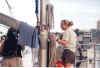 Carol Daft on the deck of Sundancer