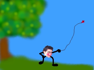 maia's brother flying a kite