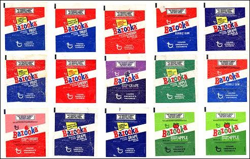 wrappers gum bazooka printables printable miniature 1970s mainly premiums boxes above few other reocities