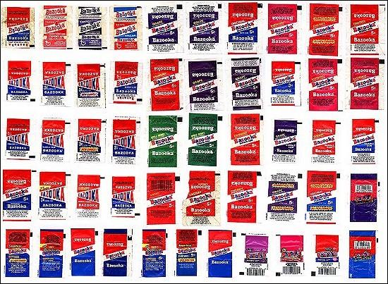 Bazooka Joe gum wrappers