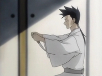 Susumu feels he has failed his job because his identity was found out by the enemy. His sister, Ayumu, dissuades him from commiting seppuku.