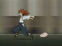Tetsu is being chased by Saizo...