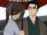 Akesato (left) and Yamanami Keisuke (right) go for a walk