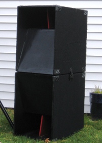 Subwoofers Stacked for Transport