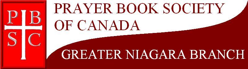 PRAYER BOOK SOCIETY OF CANADA, GREATER NIAGARA BRANCH