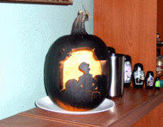 Fellow firefighter, Nichol's talented Jack-o-Lantern carving '07&nbsp;&nbsp; ...Double-Click to view the full size JPEG picture.