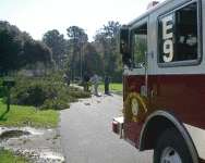 Engine 9 crew (B-shift) and residents in my neighborhood help to clear a path through a street.&nbsp; Double Click to get the full size picture...