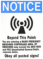 RF warning sign outside Voice of America transmitting site in North Carolina...&nbsp; Double click for the enlarge version in JPEG format.