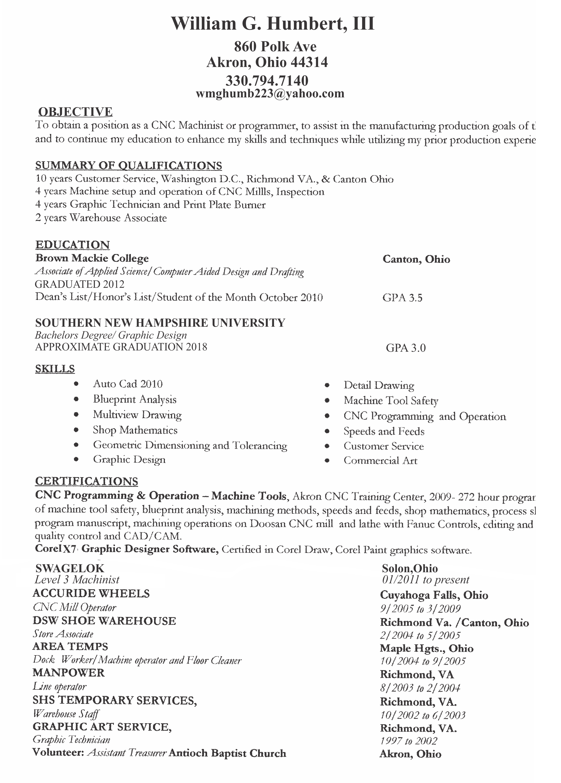 Work Resume