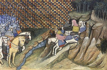 Art McMurrough Kavanagh and Irish Horsemen attack Richard II's expedition to Ireland
