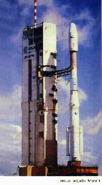 Foguete Ariane 4 - Lanador Europeu que ps alguns Brasilsats em rbita