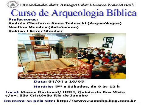 Cartaz do Curso Arqueologia B�blica