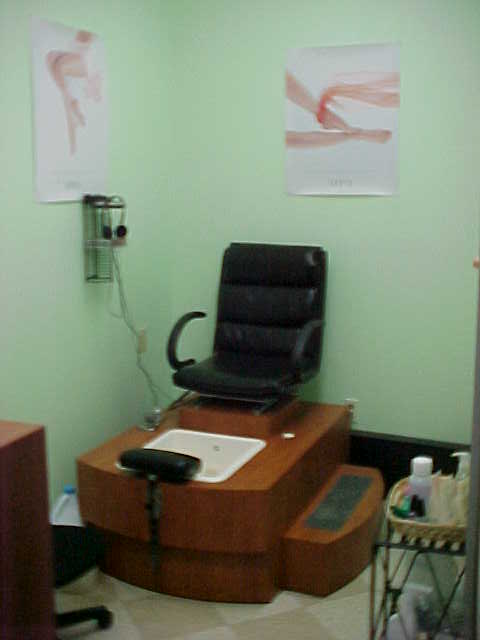 Private spa pedicure chair. Relaxing and the chair massages!