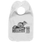 Get This Chipmunk Pen and Ink Baby Bib by NANCE