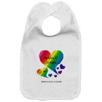 Get This NANCE Sings To Me Live Rainbow Heart Baby Bib