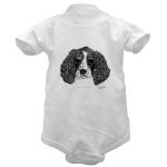 Get This English Springer Spaniel Pen and Ink Sleeper/Creeper by NANCE