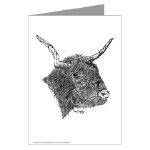Bull Pen and Ink Greeting Card by NANCE