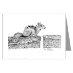 Chipmunk Pen and Ink Greeting Card by NANCE