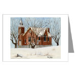 St. Andrews Presbyterian Church Stirling Ontario Canada Watercolor Greeting Card by NANCE