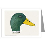 Duck Mallard Drake Watercolor Greeting Card by NANCE