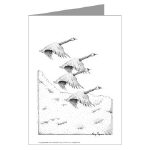 Geese Pen and Ink Greeting Card by NANCE