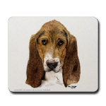 Basset Hound Watercolor Mousepad by NANCE