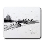 Digby Nova Scotia Fishing Boats Pen and Ink Mousepad by NANCE